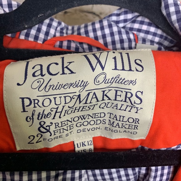 Jack Wills Orange Jacket SZ 8 - Picture 6 of 11